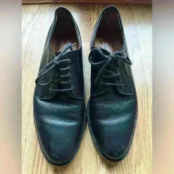 Salvatore Ferragamo Men’s Black Pebbles Leathern Oxford Shoes - Size 12 - Picture 9 of 9